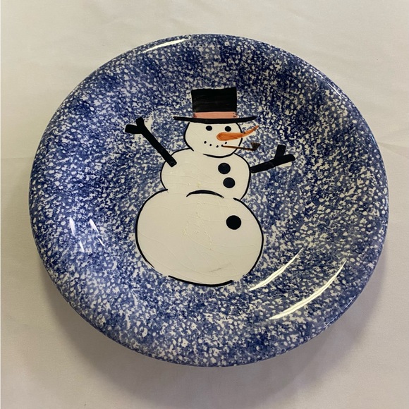 Yuletide Set of 4 Ceramic Multi-Color Christmas Plates 8" - Picture 5 of 6